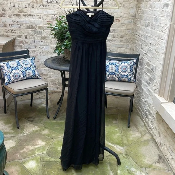 ann taylor black strapless dress Ann a Taylor size 2 black strapless dress